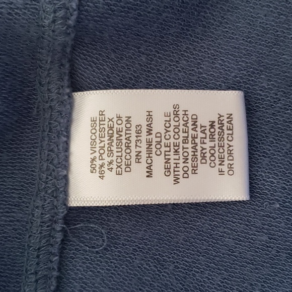 Cable & Gauge Blue Funnel Neck Tunic Top Size Large - Picture 8 of 13